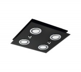EGLO 33804 LED mennyezeti lámpa GU10 4x3W fekete Grattino