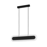 Eglo 390013 Fabriano 1 ágú függeszték, akril peremmel, fekete, 4800 lm, 3000K melegfehér, LED foglalattal, max. 2x16W, IP20