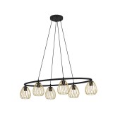 Eglo 390092 Jazminia 1 több ágú függeszték, arany rácsdísszel, arany, E27 foglalattal, max. 6x40W, IP20