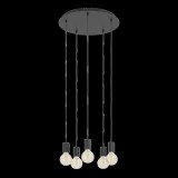 Eglo 390267 Huebro függeszték, fekete, E27 foglalattal, max. 5x40W, IP20