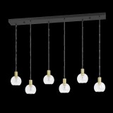 Eglo 390281 Terque függeszték, fekete, 3060 lm, 3000K melegfehér, beépített LED, 6x5,4W, IP20