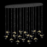 Eglo 390343 Dracera függeszték, arany, 4760 lm, 3000K melegfehér, beépített LED, 17x2,3W, IP20