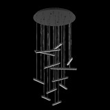 Eglo 390351 Lindoza függeszték, fekete, 12000 lm, 3000K melegfehér, beépített LED, 12x8,4W, IP20