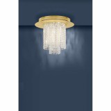 Eglo 39398 Vilalones mennyezeti lámpa, kristály, arany, 5500 lm, 3000K melegfehér, beépített LED, 10x4,3W, IP20