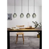 Eglo 39566 Estanys több ágú függeszték, üvegburával, füst, E27 foglalattal, max. 4x60W, IP20