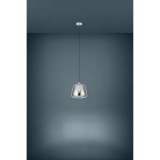 Eglo 39666 Albarino 1 ágú függeszték, mattított üvegburával, füst, E27 foglalattal, max. 1x40W, IP20