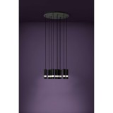 Eglo 39708 Bernabeta több ágú függeszték, 10 db lámpafejjel, kör forma, buborék díszítéssel, fekete, GU10 foglalattal, max. 10x5W, IP20