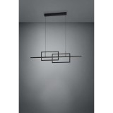 Eglo 39797 Puebla több ágú függeszték, fekete, 3200 lm, 3000K melegfehér, beépített LED, 32W, IP20