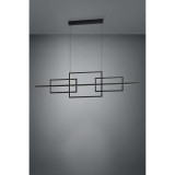 Eglo 39798 Puebla több ágú függeszték, fekete, 4000 lm, 3000K melegfehér, beépített LED, 38W, IP20