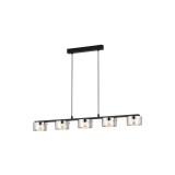 Eglo 39875 Copillos több ágú függeszték, füst, 3750 lm, 3000K melegfehér, beépített LED, 5x5,4W, IP20