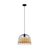 Eglo 43311 Anwick 1 ágú függeszték, rattan fonatos burával, fa, E27 foglalattal, max. 1x40W, IP20