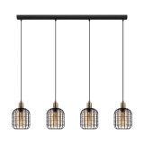 Eglo 43528 Chisle több ágú függeszték, rácsos burával, fekete, E27 foglalattal, max. 4x40W, IP20