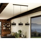 Eglo 43669 Bazely több ágú függeszték, fekete, E27 foglalattal, max. 3x40W, IP20