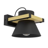 Eglo 43958 Maccles fali lámpa, fekete, E27 foglalattal, max. 1x15W, IP20