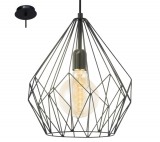 EGLO 49257 függeszték E27 60W fekete 31cm Vintage