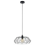 Eglo 49487 Carlton 2 1 ágú függeszték, fekete, E27 foglalattal, max. 1x60W, IP20