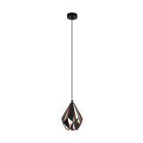 Eglo 49997 Carlton 1 1 ágú függeszték, fekete, E27 foglalattal, max. 1x60W, IP20