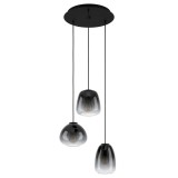Eglo 900196 Aguilares függeszték, fekete, E27 foglalattal, max. 3x40W