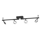 Eglo 900516 Cardillio 2 mennyezeti lámpa, fekete, 1600;720 lm, 3000K melegfehér, beépített LED, 4x3,2W+2x3,3W, IP20