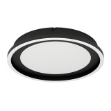 Eglo 900601 Calagrano mennyezeti lámpa, fekete, 1500;1400 lm, 3000K-6500K szabályozható, beépített LED, 11,5W+10W, IP20