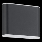 Eglo 901025 Grutti kültéri fali lámpa, CCT, fekete, 640 lm, 3000K-6500K szabályozható, beépített LED, 2x2,9W, IP65