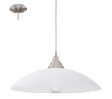 EGLO 91496 Függ. E27 1x60W m.nikkel/fehér Lazolo
