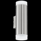 Eglo 92736 Riga-LED kültéri fali lámpa, rozsdamentes acél (inox), 4000K természetes fehér, GU10 foglalattal, max. 2x3W, IP54