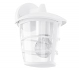 EGLO 93095 Kültéri fali le E27 1x60W 17*22,5*19cm alumínium öntvény fehér, átlátszó műanyag IP44 Aloria