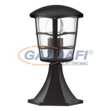 EGLO 93099 Kültéri talpas álló E27 1x60W 17*17*30cm alumínium öntvény fekete, átlátszó műanyag IP44 Aloria