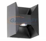 EGLO 93319 Kültéri LED fali 2x2,5W 360lm 14*18*10,5cm alumínium öntvény antracit IP44 Morino