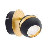 Eglo 95482 Nocito fali lámpa, arany díszítéssel, fekete, GU10 foglalattal, max. 1x3W, IP20