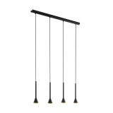 Eglo 97605 Cortaderas több ágú függeszték, fekete, GU10 foglalattal, max. 4x5W, IP20