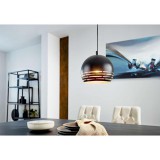 Eglo 98071 Camastra 1 ágú függeszték, perforált motívumokkal, arany belső festéssel, fekete, E27 foglalattal, max. 1x40W, IP20