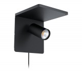 EGLO 98263 LED Fali lámpa GU10 1x5W fekete Qi töltő Ciglie