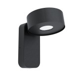 Eglo 98737 Palosco kültéri fali lámpa, fekete, 500 lm, 3000K melegfehér, beépített LED, 6W, IP44