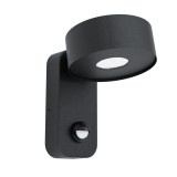 Eglo 98738 Palosco kültéri fali lámpa, fekete, 500 lm, 3000K melegfehér, beépített LED, 6W, IP44