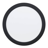 Eglo 99145 Fueva 5 LED panel, fekete, kör, 2000 lm, 3000K melegfehér, beépített LED, 17W, IP20, 216mm átmérő