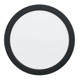 Eglo 99159 Fueva 5 LED panel, fekete, kör, 2100 lm, 4000K természetes fehér, beépített LED, 17W, IP20, 216mm átmérő