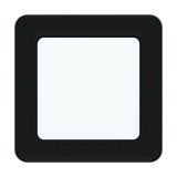 Eglo 99187 Fueva 5 LED panel, fekete, szögletes, 700 lm, 4000K természetes fehér, beépített LED, 5,5W, IP20, 117x117 mm