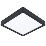 Eglo 99244 Fueva 5 LED panel, fekete, szögletes, 2000 lm, 3000K melegfehér, beépített LED, 17W, IP20, 210x210 mm