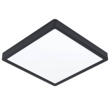 Eglo 99245 Fueva 5 LED panel, fekete, szögletes, 2400 lm, 3000K melegfehér, beépített LED, 20,5W, IP20, 285x285 mm