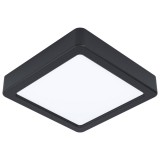 Eglo 99255 Fueva 5 LED panel, fekete, szögletes, 1350 lm, 4000K természetes fehér, beépített LED, 11W, IP20, 160x160 mm