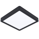 Eglo 99256 Fueva 5 LED panel, fekete, szögletes, 2100 lm, 4000K természetes fehér, beépített LED, 17W, IP20, 210x210 mm