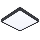 Eglo 99257 Fueva 5 LED panel, fekete, szögletes, 2500 lm, 4000K természetes fehér, beépített LED, 20,5W, IP20, 285x285 mm