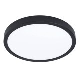 Eglo 99264 Fueva 5 LED panel, fekete, kör, 2400 lm, 3000K melegfehér, beépített LED, 20,5W, IP20, 285mm átmérő