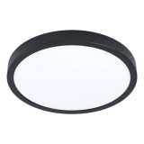 Eglo 99267 Fueva 5 fürdőszobai LED panel, fekete, kör, 2400 lm, 3000K melegfehér, beépített LED, 20,5W, IP44, 285mm átmérő