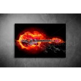 Égő Gitár Vászonkép 079 eh-079