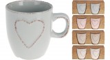 Egyéb 2 db-os kerámia kávés csésze készlet szív mintával