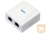 Egyéb 2 portos Cat6 FTP falon kívüli aljzat