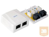 Egyéb 2 portos Cat6 UTP falon kívüli aljzat